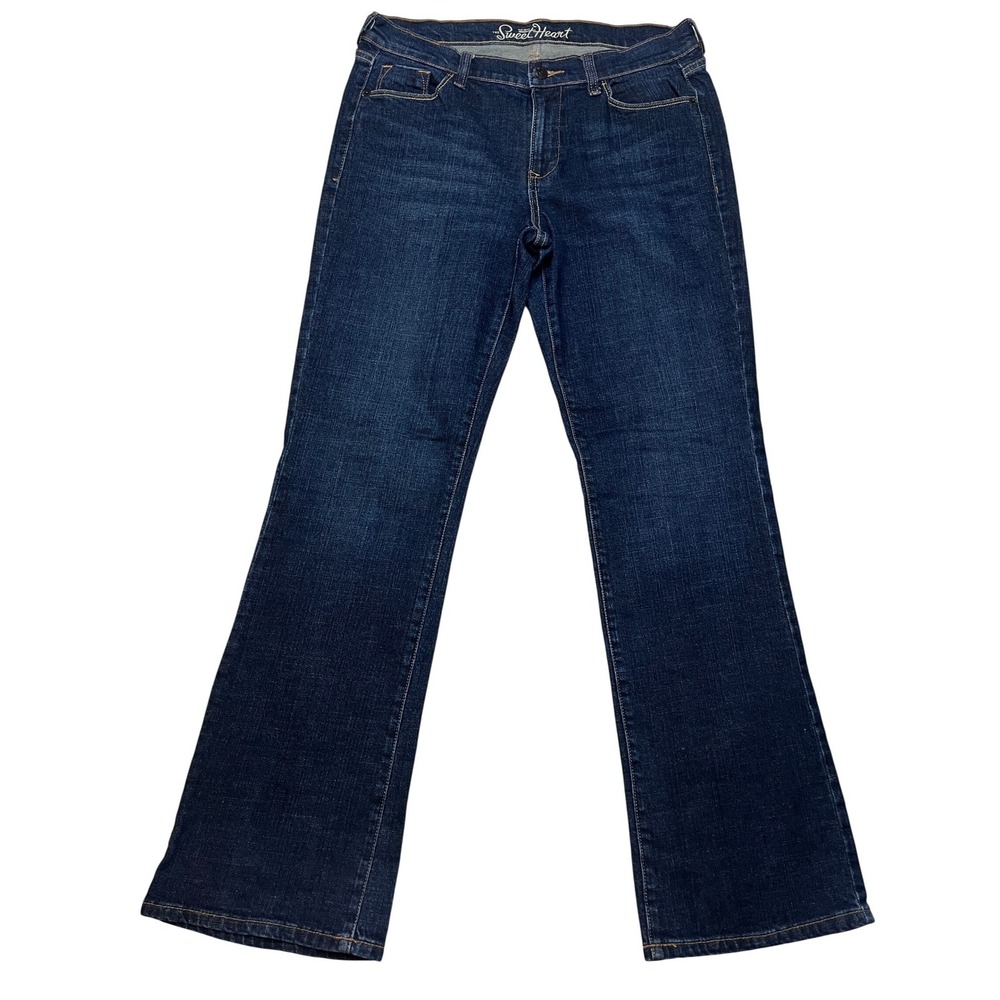 Old Navy Jeans Womens 10 Blue The Sweetheart Bootcut Dark Wash Stretch Denim